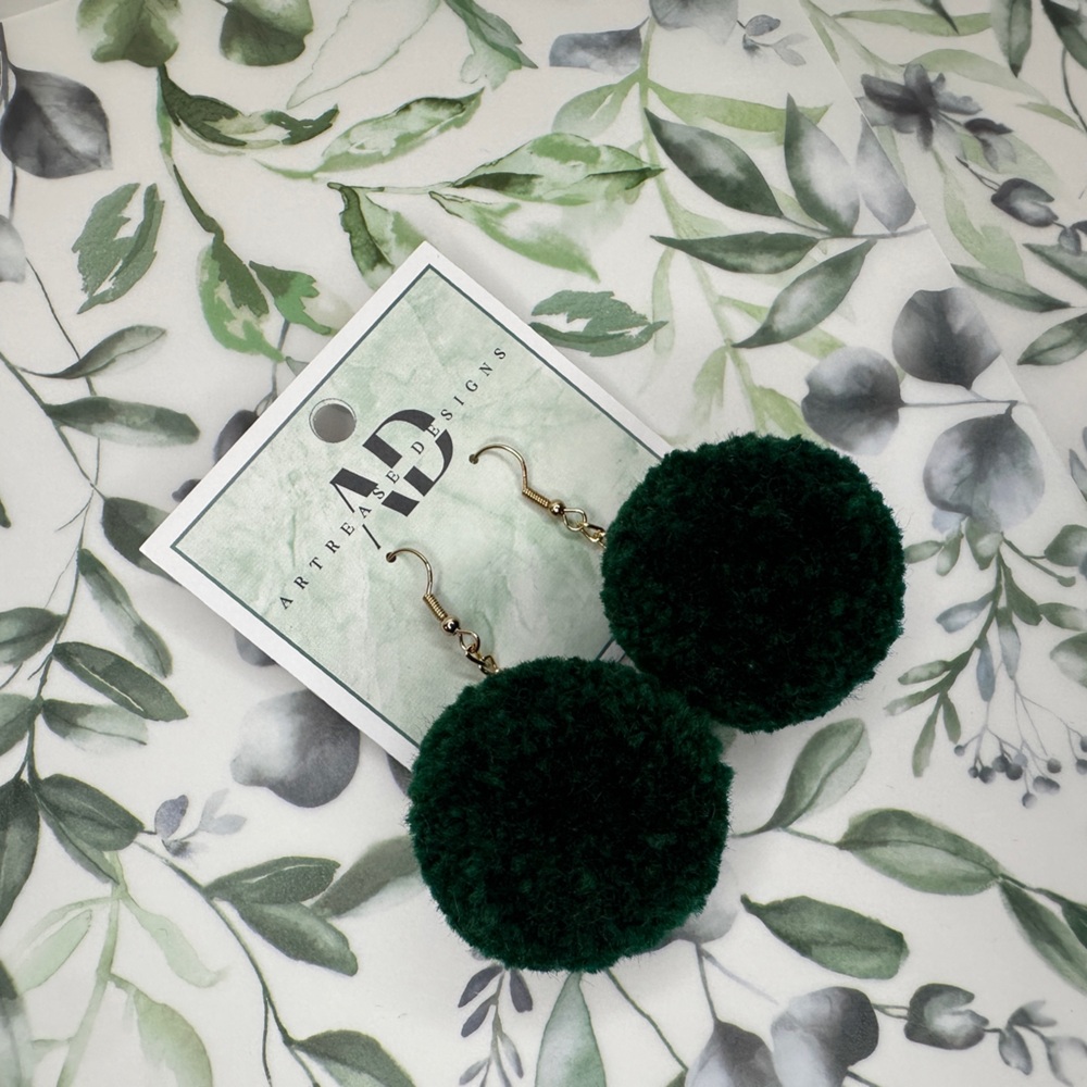 Autumn Pom Pom Earring Set - Picture 4 of 8